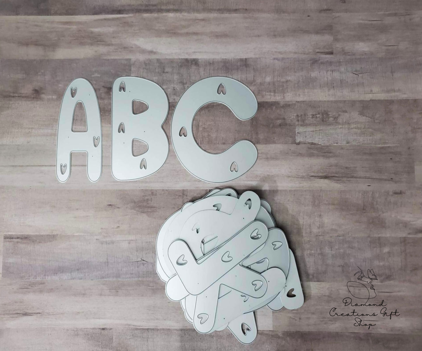 R1600 Heart Alphabet (A-Z) *** Abecedario Calado de Corazones