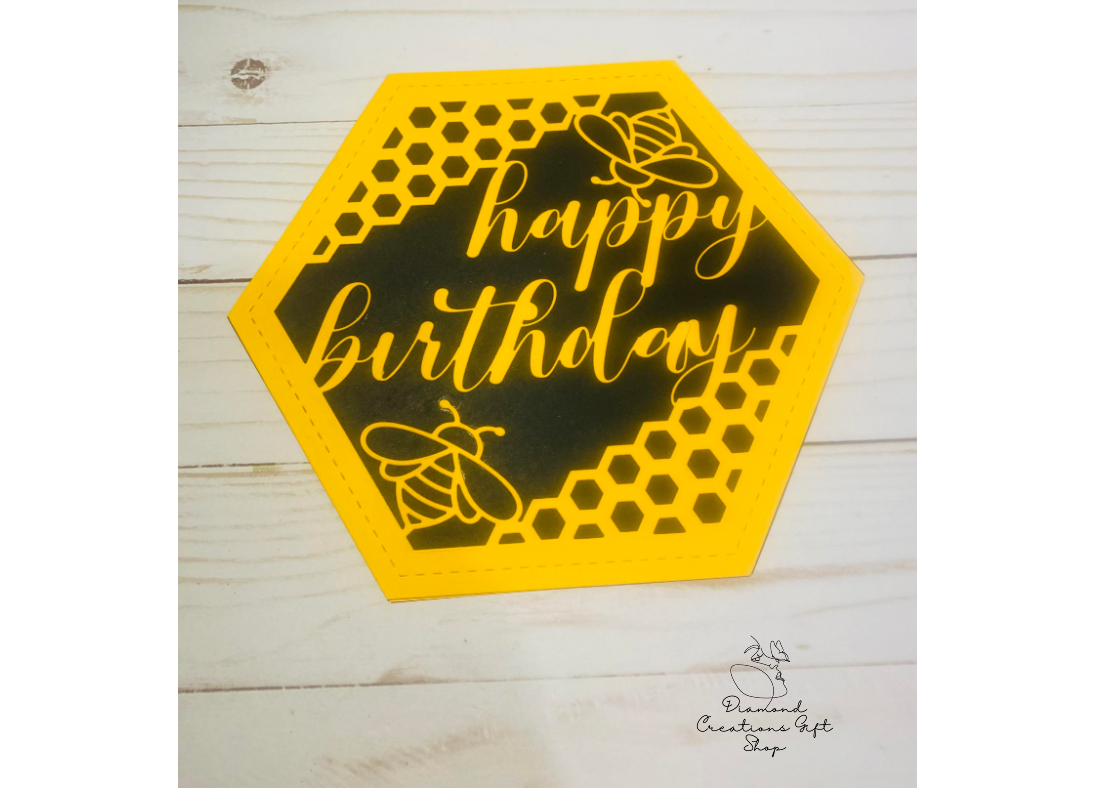 R1608 Bumble Bee Cake Topper Die *** Troquel De Cake Topper Abejita