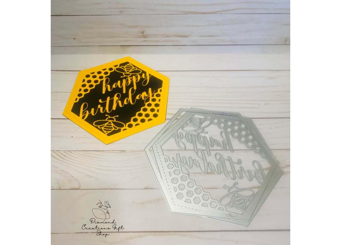 R1608 Bumble Bee Cake Topper Die *** Troquel De Cake Topper Abejita
