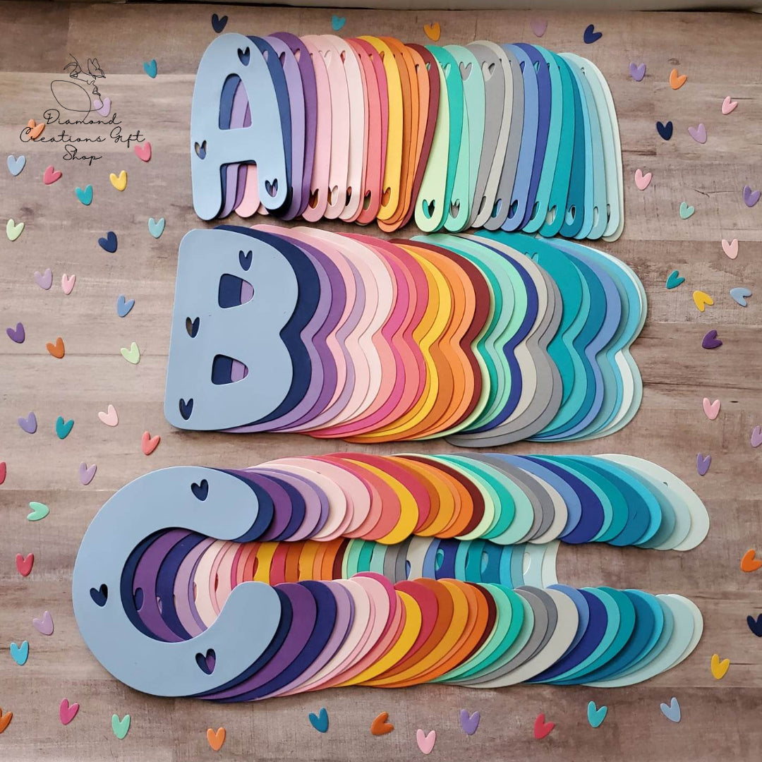 R1600 Heart Alphabet (A-Z) *** Abecedario Calado de Corazones