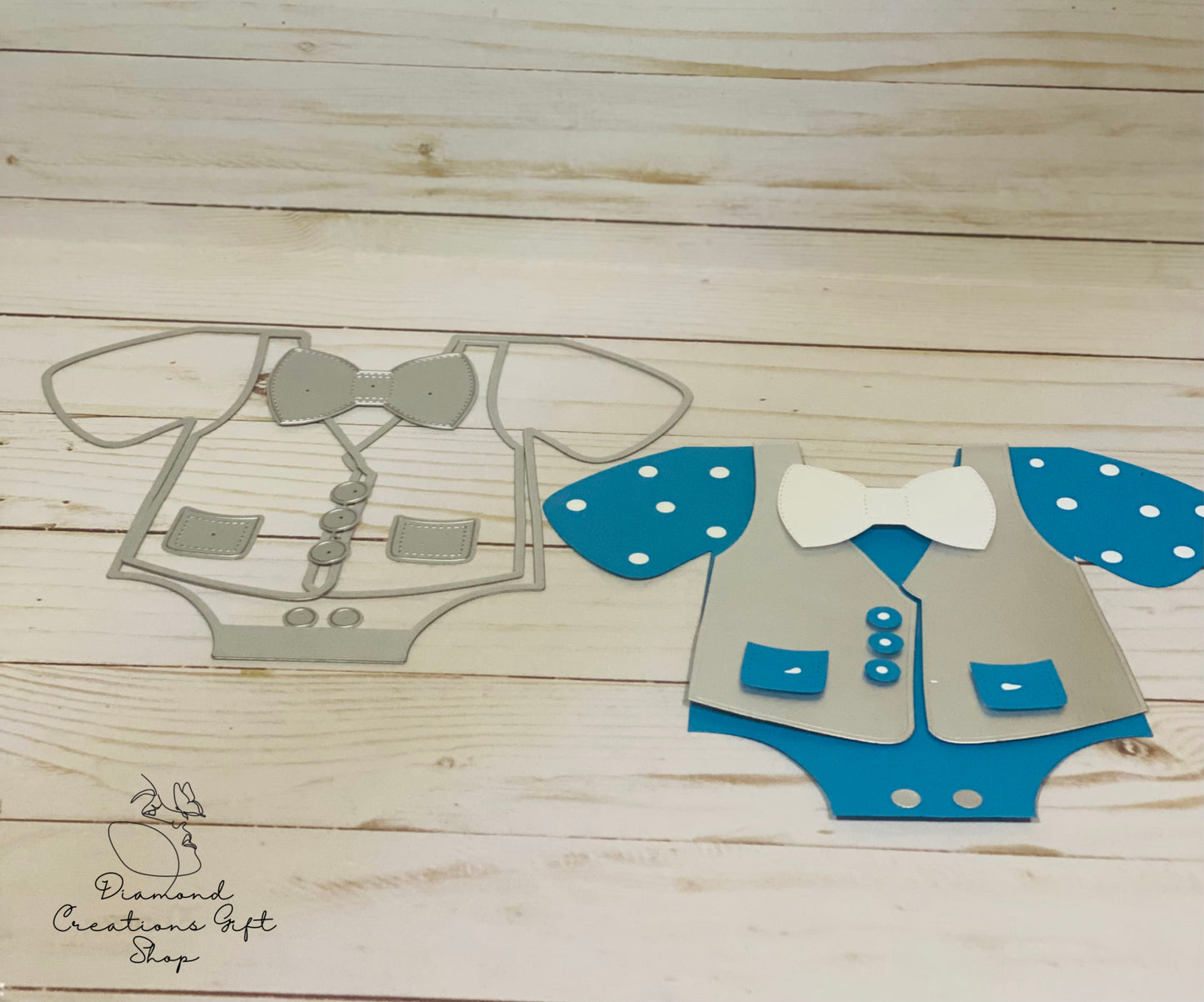 R1602 Baby Boy Onesie Die  *** Troquel de Traje de Niño