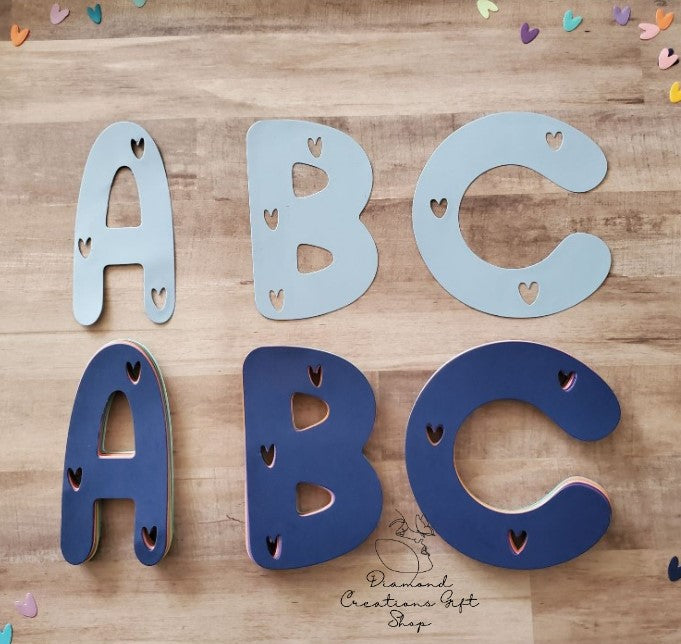 R1600 Heart Alphabet (A-Z) *** Abecedario Calado de Corazones